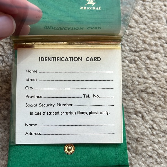 NWOT Vintage Tilley Genuine Hide Suede Wallet Mini Purse in Emerald Green - Picture 10 of 17